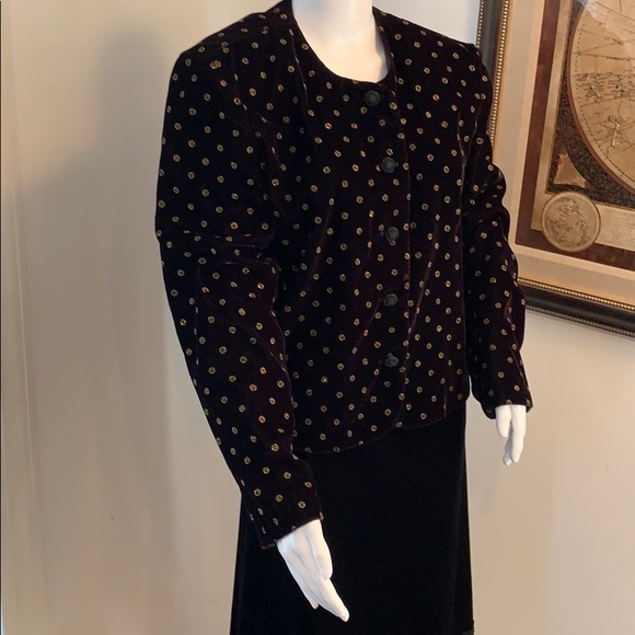 NORTON MCNAUGHTON VELVET VINTAGE BLACK GOLD - Picture 3 of 10